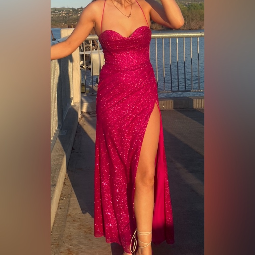 Pink Sparkly Prom Dress